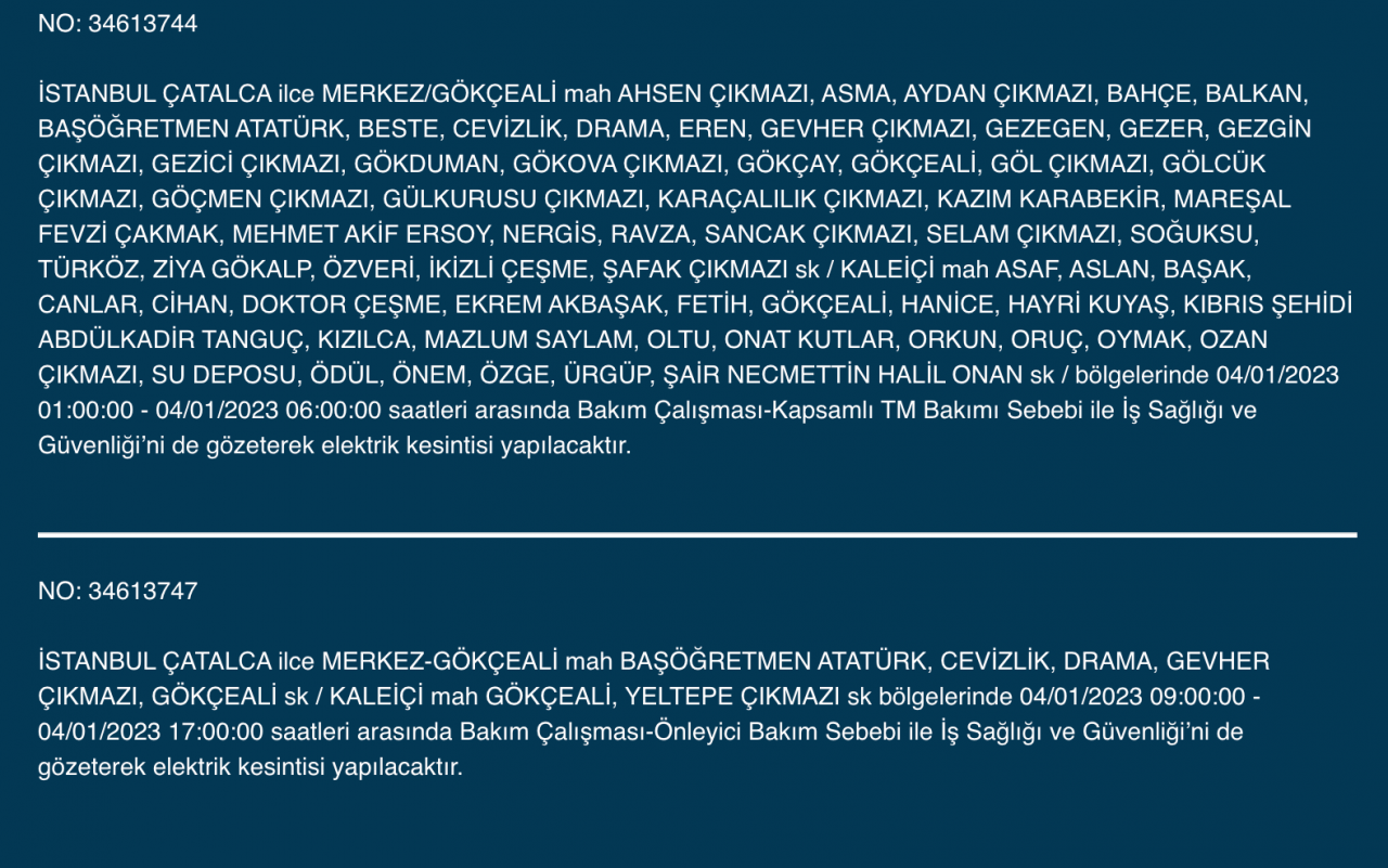 İstanbul’da uzun süreli elektrik kesintisi (4 OCAK) - Sayfa 10
