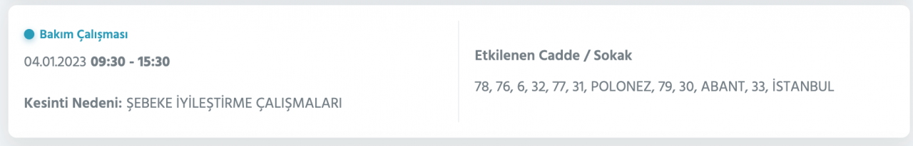 İstanbul’da uzun süreli elektrik kesintisi (4 OCAK) - Sayfa 20