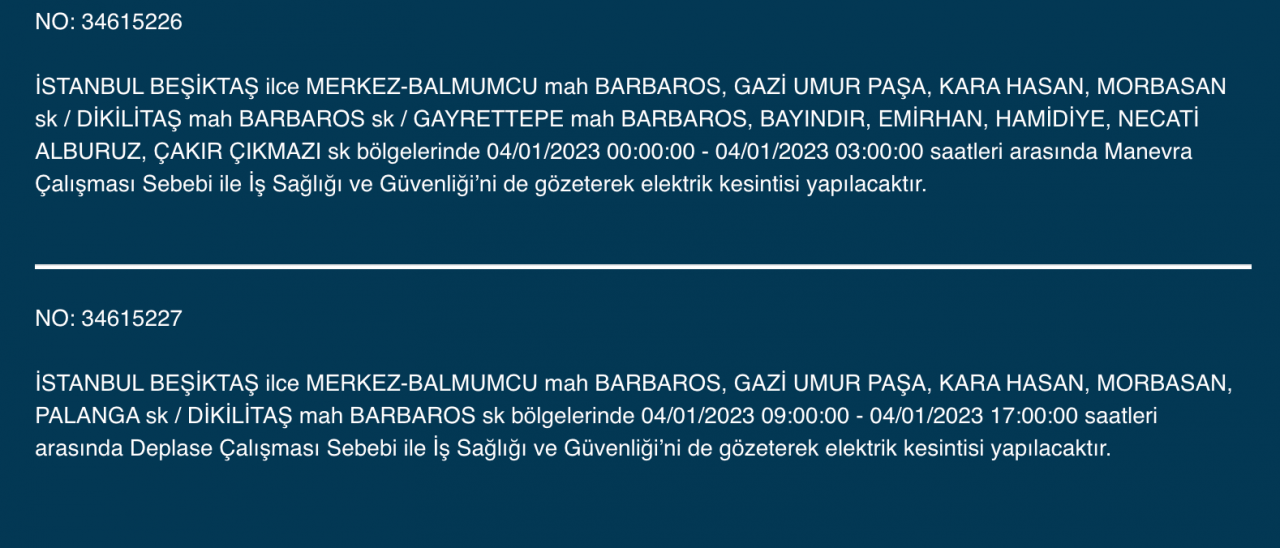 İstanbul’da uzun süreli elektrik kesintisi (4 OCAK) - Sayfa 7