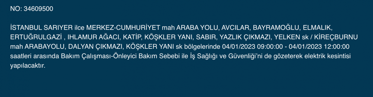 İstanbul’da uzun süreli elektrik kesintisi (4 OCAK) - Sayfa 16