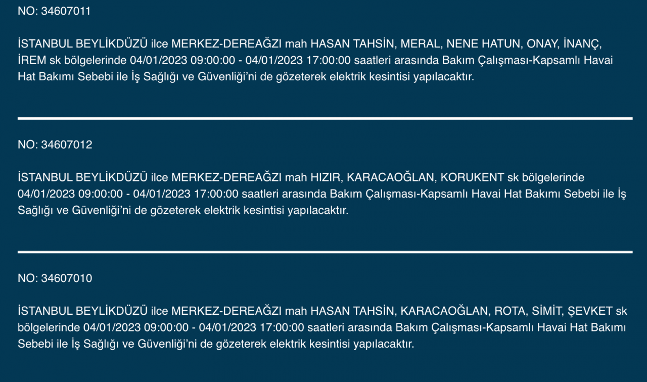 İstanbul’da uzun süreli elektrik kesintisi (4 OCAK) - Sayfa 8
