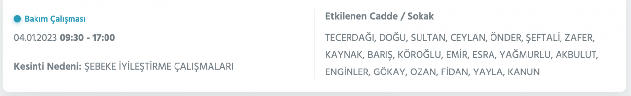 İstanbul’da uzun süreli elektrik kesintisi (4 OCAK) - Sayfa 26