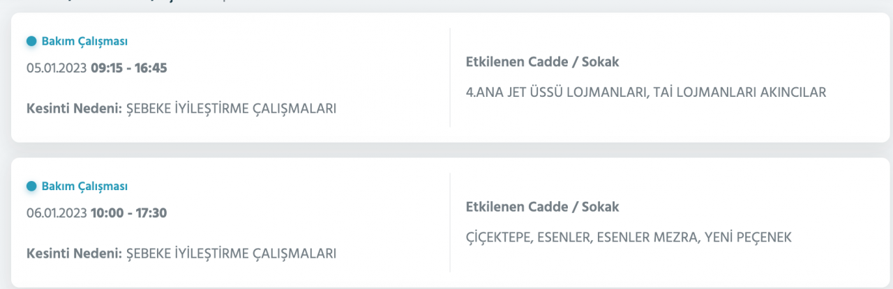 Ankara için kesinti uyarısı yapıldı (5-6-7 OCAK) - Sayfa 21