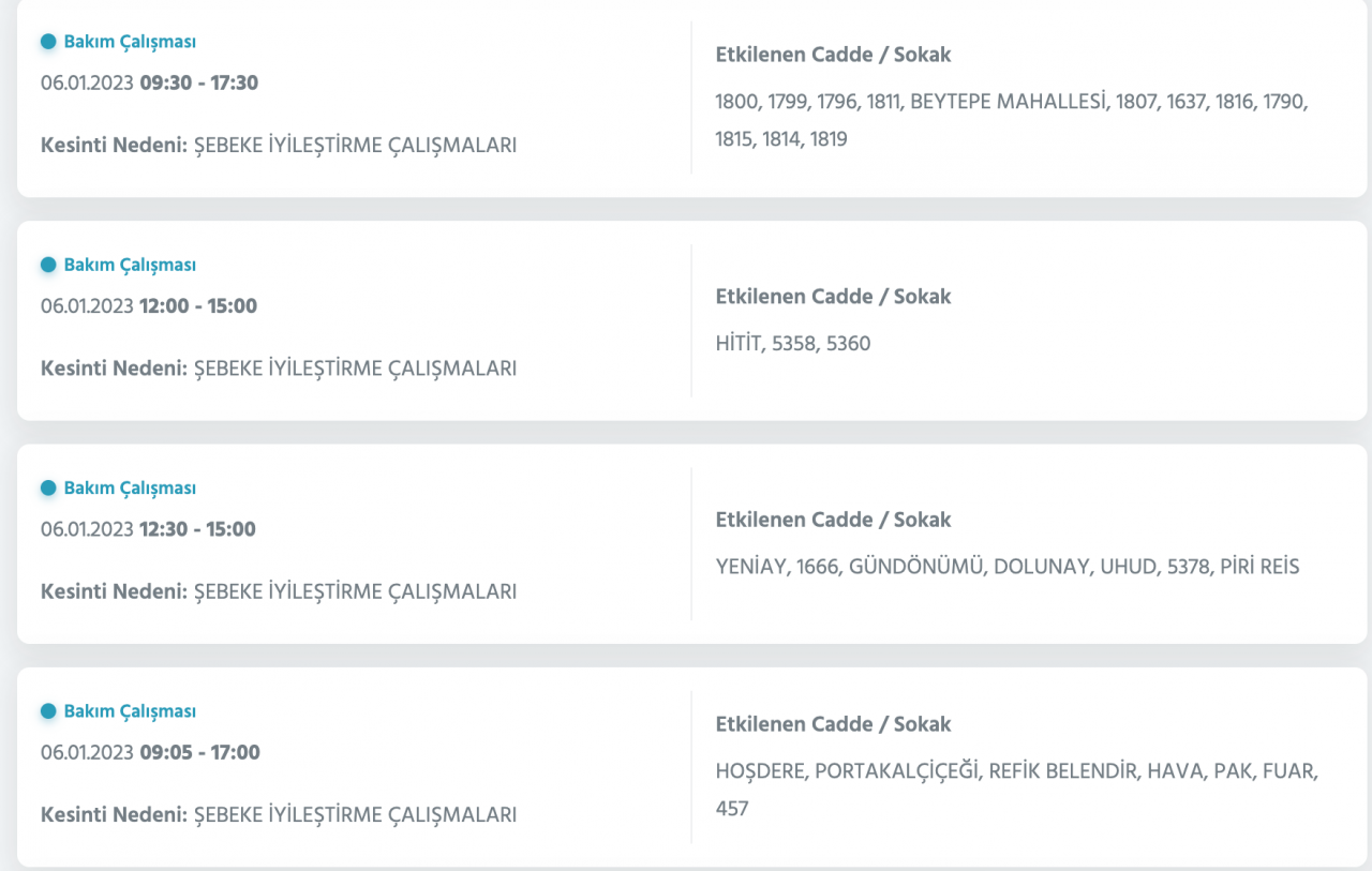 Ankara için kesinti uyarısı yapıldı (5-6-7 OCAK) - Sayfa 17