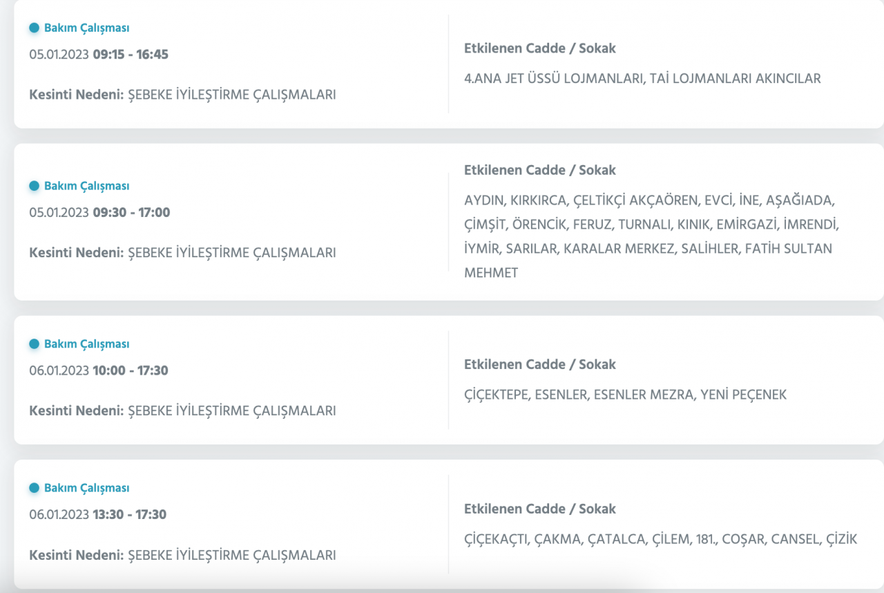 Ankara için kesinti uyarısı yapıldı (5-6-7 OCAK) - Sayfa 37
