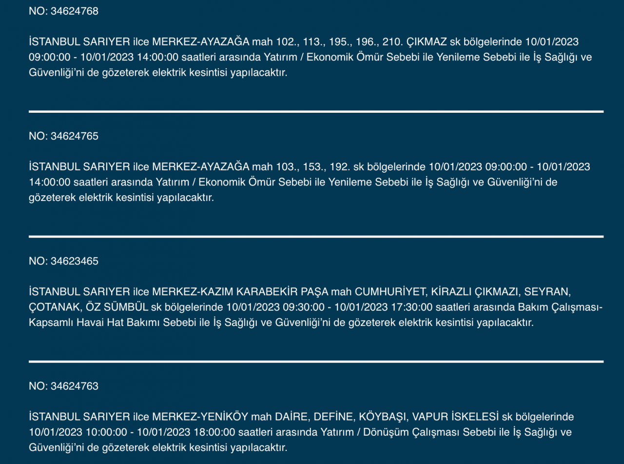 İstanbul’un çok sayıda ilçesine uyarı (10 Ocak) - Sayfa 24