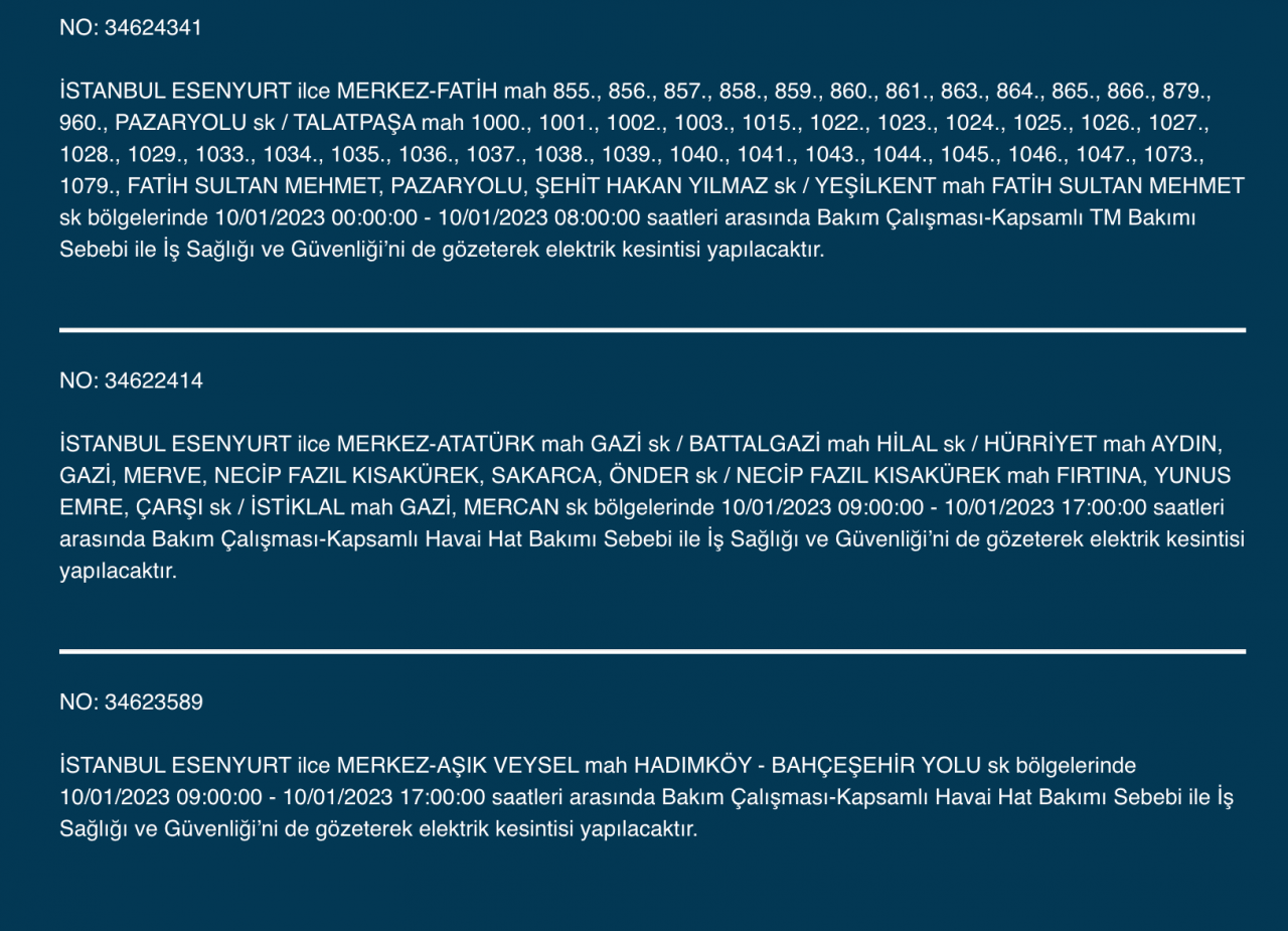 İstanbul’un çok sayıda ilçesine uyarı (10 Ocak) - Sayfa 16