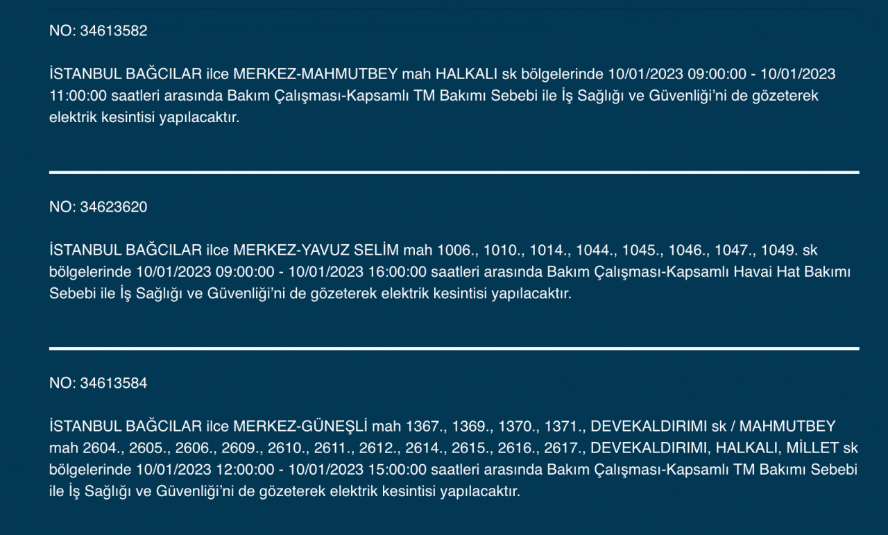 İstanbul’un çok sayıda ilçesine uyarı (10 Ocak) - Sayfa 5