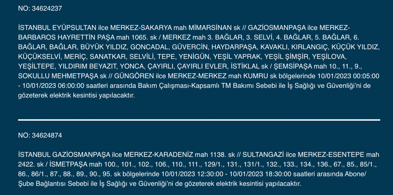 İstanbul’un çok sayıda ilçesine uyarı (10 Ocak) - Sayfa 20