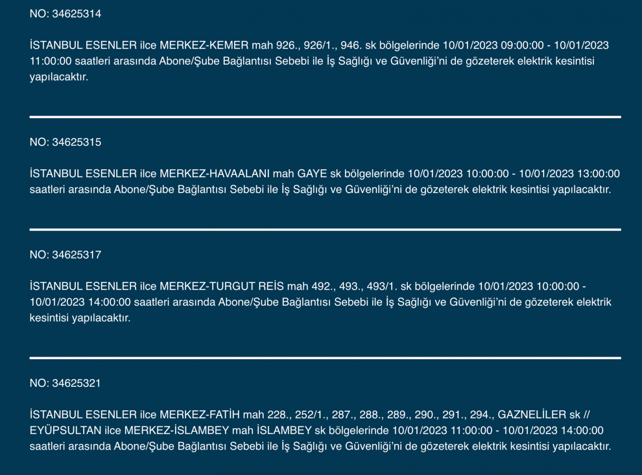 İstanbul’un çok sayıda ilçesine uyarı (10 Ocak) - Sayfa 15