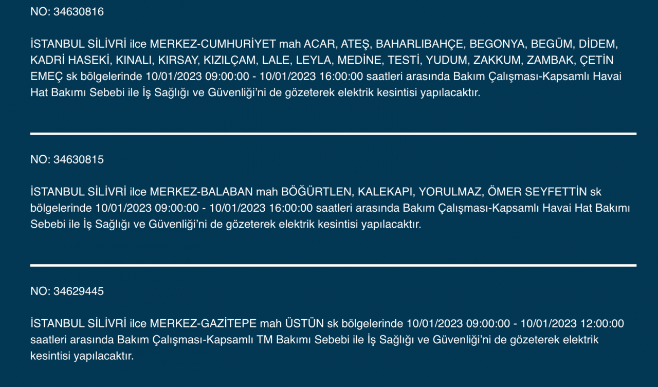 İstanbul’un çok sayıda ilçesine uyarı (10 Ocak) - Sayfa 25
