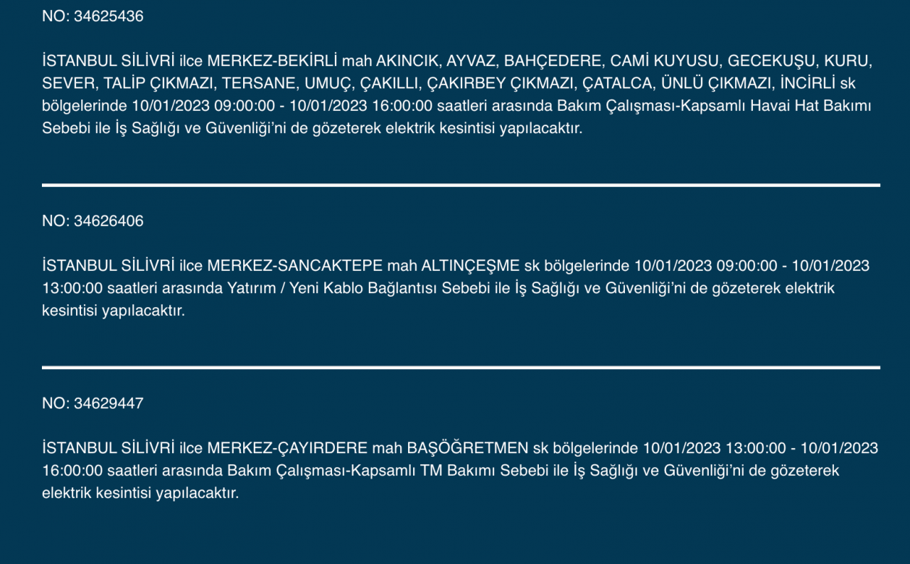 İstanbul’un çok sayıda ilçesine uyarı (10 Ocak) - Sayfa 26