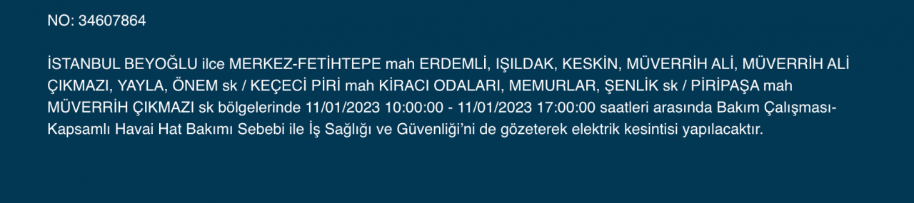 İstanbul’da uzun süreli elektrik kesintisi (11 Ocak) - Sayfa 9