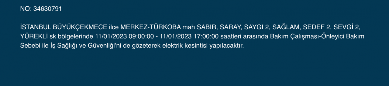 İstanbul’da uzun süreli elektrik kesintisi (11 Ocak) - Sayfa 11