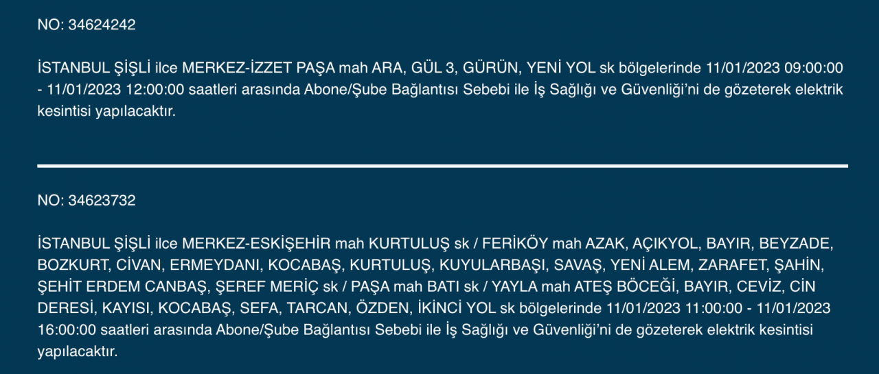 İstanbul’da uzun süreli elektrik kesintisi (11 Ocak) - Sayfa 28