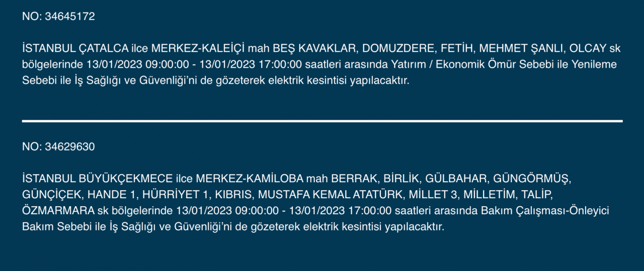 İstanbul’un 20 ilçesine uyarı! (13 Ocak) - Sayfa 13
