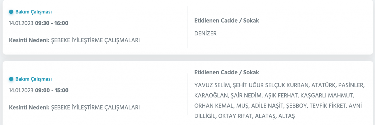 İstanbul’un çok sayıda ilçesine elektrik verilemeyecek (14 Ocak) - Sayfa 25