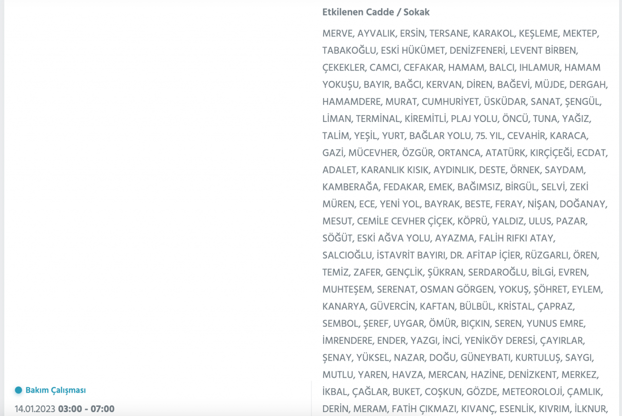 İstanbul’un çok sayıda ilçesine elektrik verilemeyecek (14 Ocak) - Sayfa 26