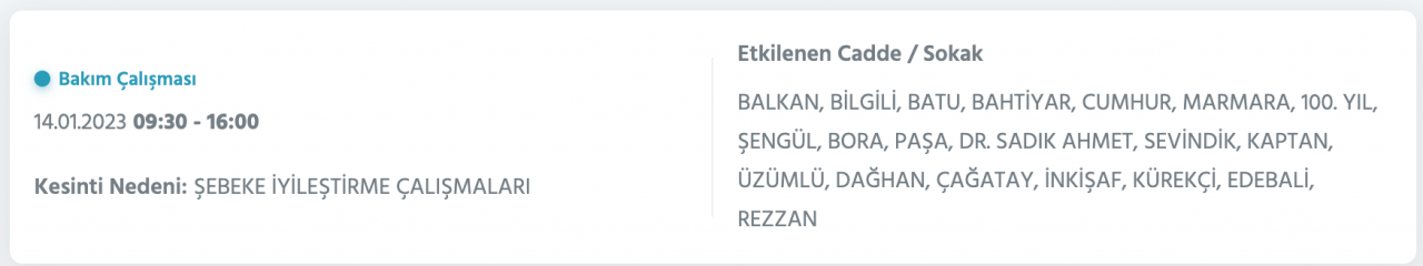 İstanbul’un çok sayıda ilçesine elektrik verilemeyecek (14 Ocak) - Sayfa 30