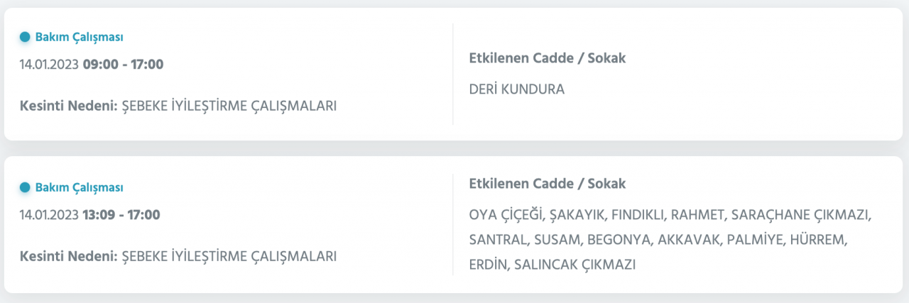 İstanbul’un çok sayıda ilçesine elektrik verilemeyecek (14 Ocak) - Sayfa 24
