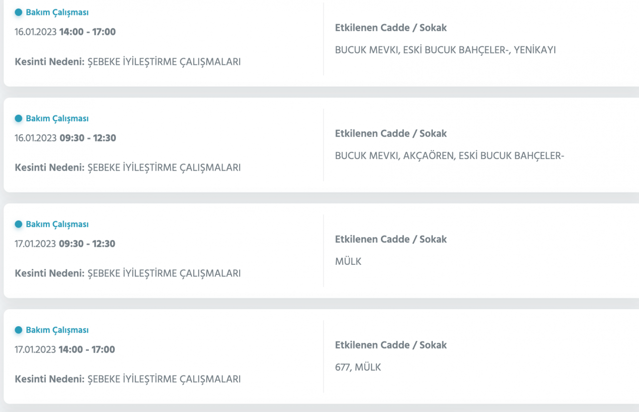 Ankara’da yüzlerce adrese kesinti uyarısı (15-16-17-18 Ocak) - Sayfa 37