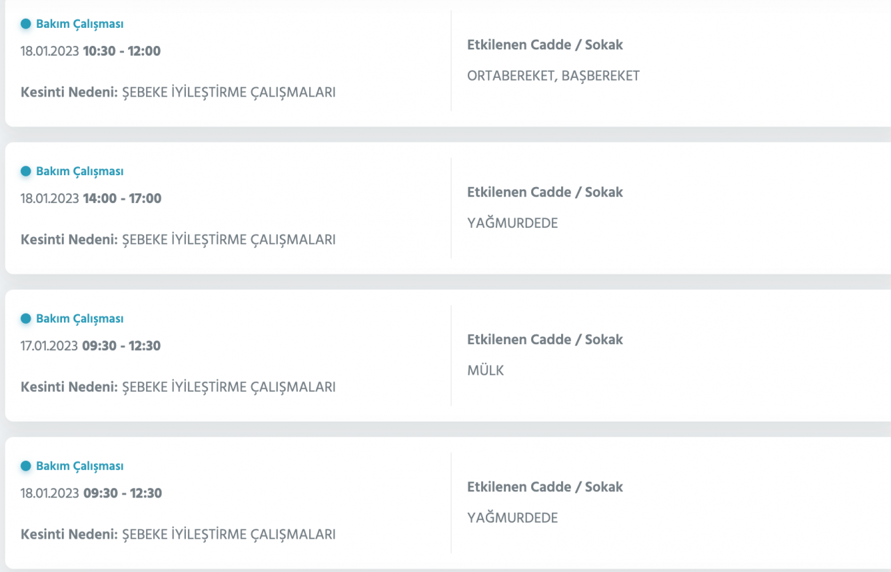 Ankara’da yüzlerce adrese kesinti uyarısı (15-16-17-18 Ocak) - Sayfa 9
