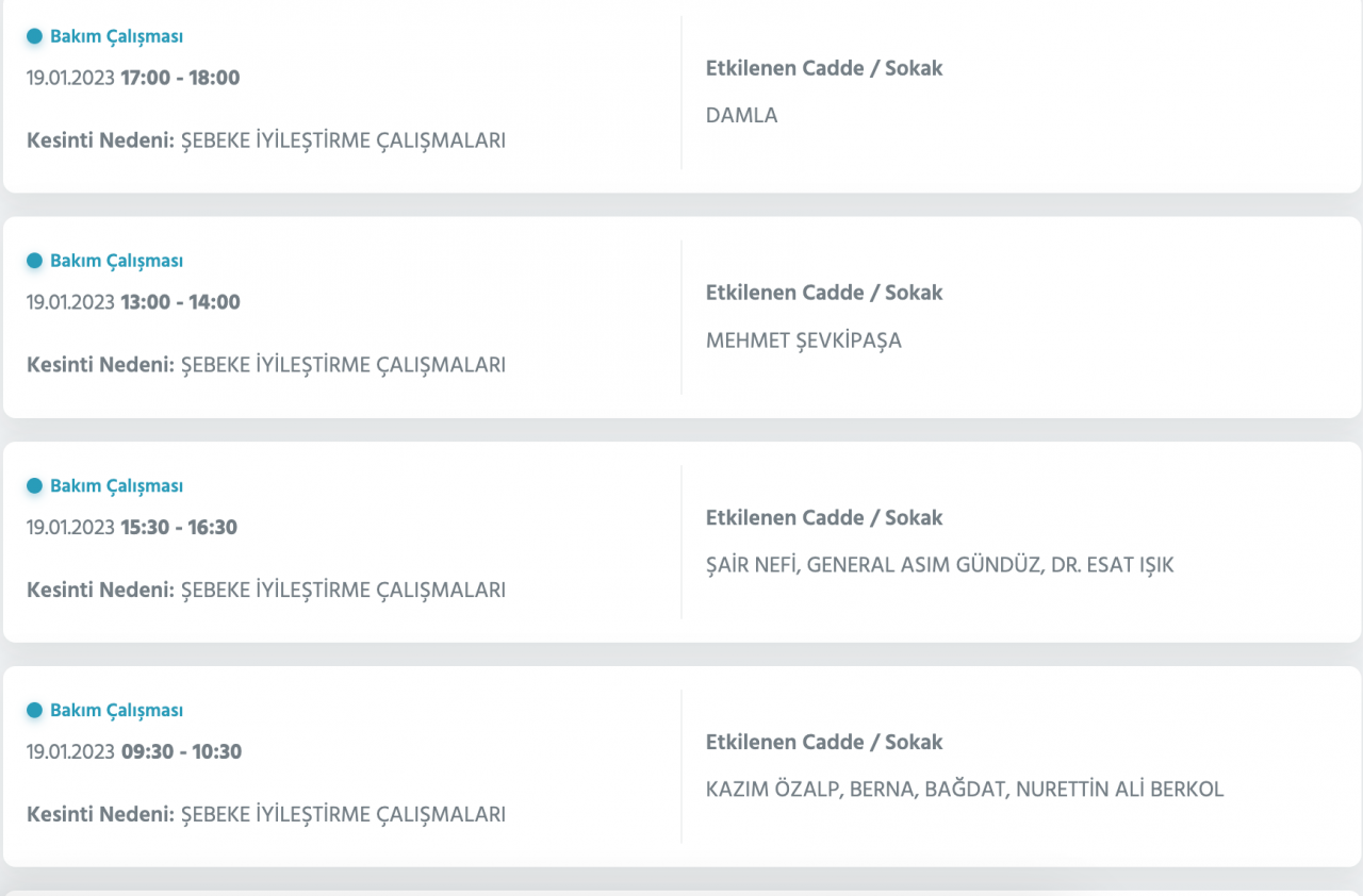 İstanbul'un bu ilçelerinde elektrikler kesilecek (19 Ocak) - Sayfa 33