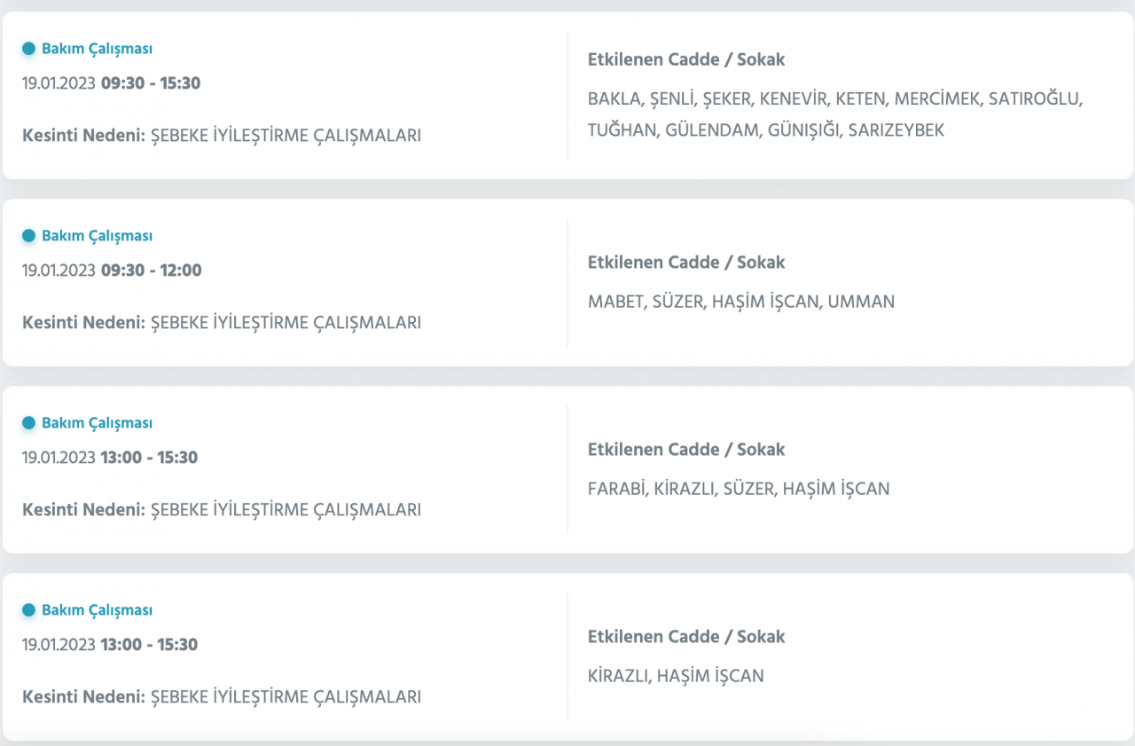 İstanbul'un bu ilçelerinde elektrikler kesilecek (19 Ocak) - Sayfa 40