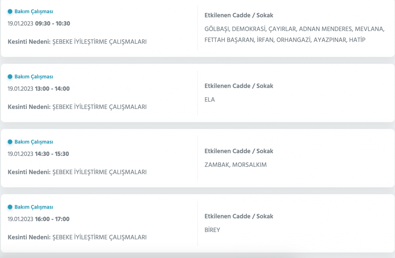 İstanbul'un bu ilçelerinde elektrikler kesilecek (19 Ocak) - Sayfa 39