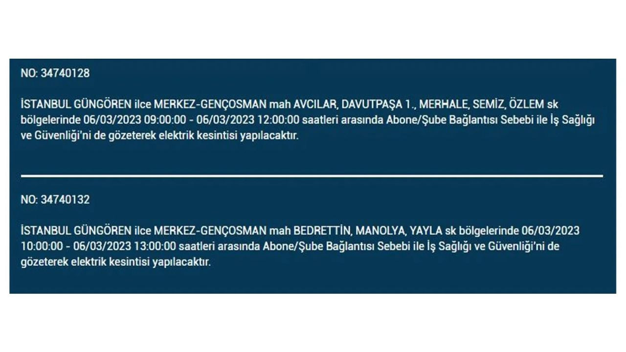 İstanbul'da elektriğin kesileceği ilçeler belli oldu! 6 Mart İstanbul elektrik kesintisi - Sayfa 26