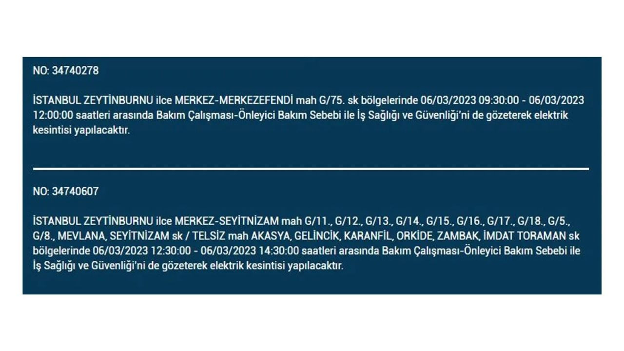 İstanbul'da elektriğin kesileceği ilçeler belli oldu! 6 Mart İstanbul elektrik kesintisi - Sayfa 38
