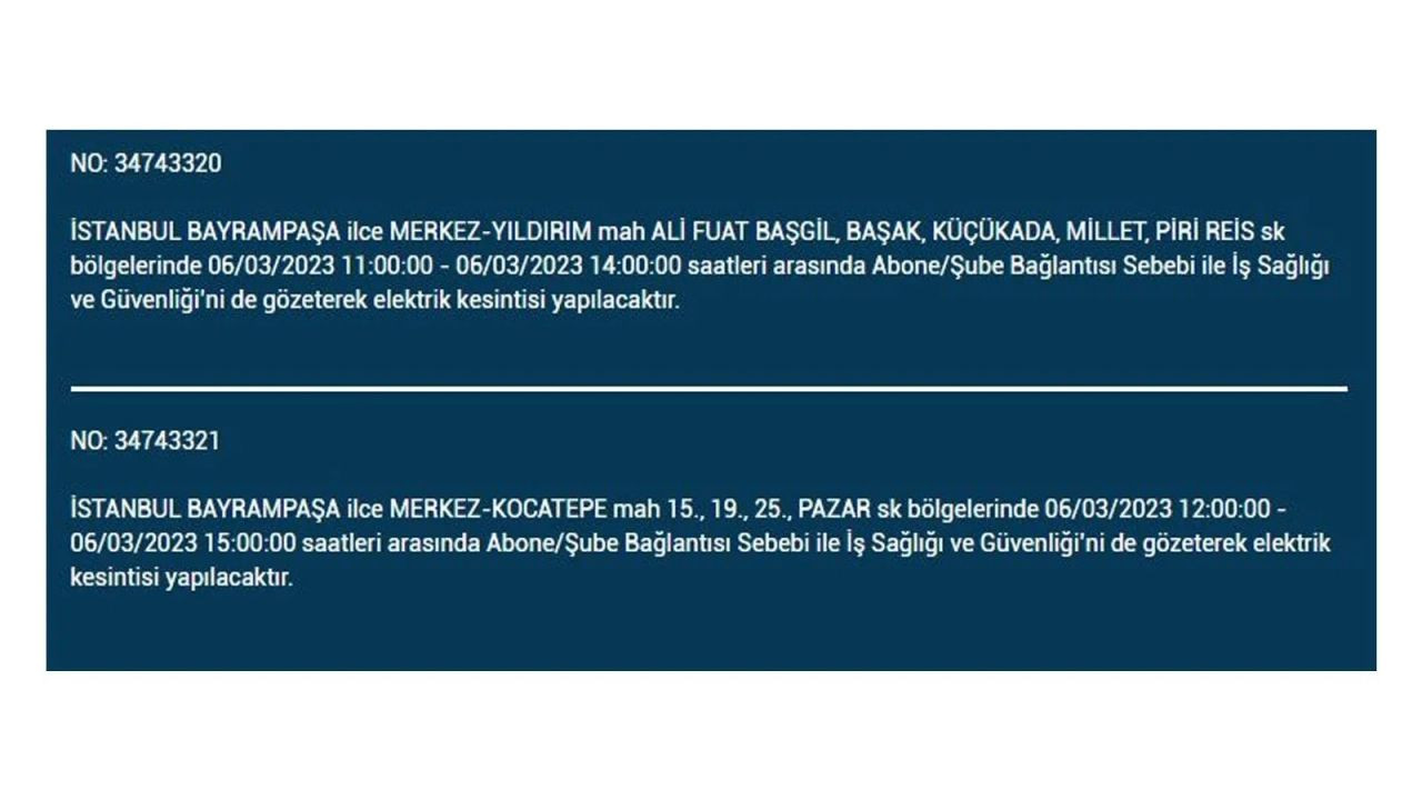 İstanbul'da elektriğin kesileceği ilçeler belli oldu! 6 Mart İstanbul elektrik kesintisi - Sayfa 13
