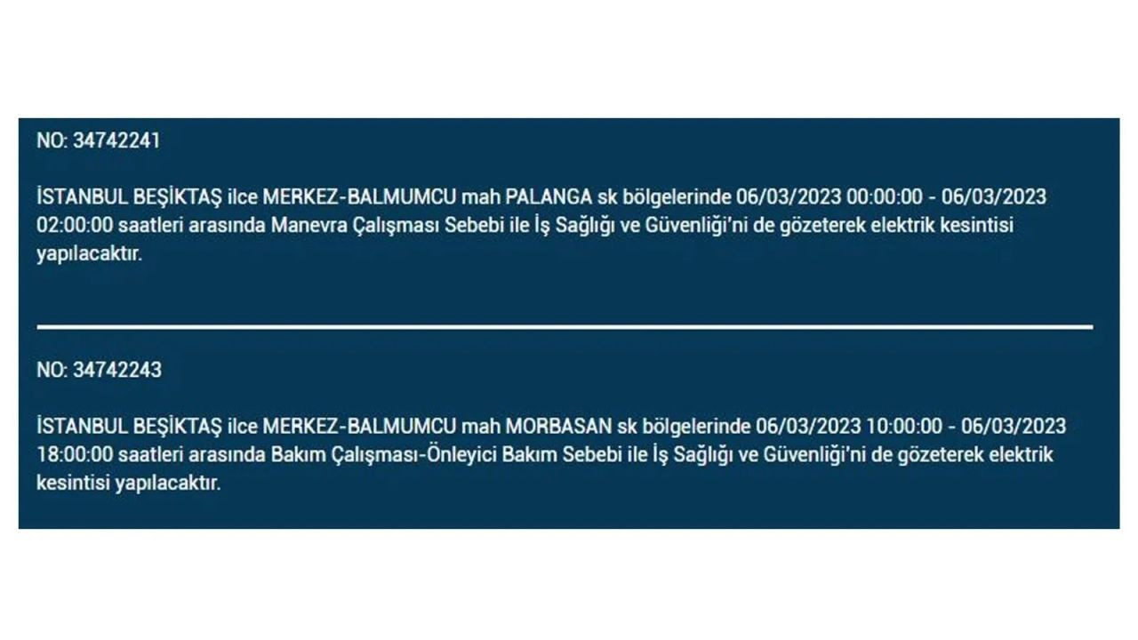 İstanbul'da elektriğin kesileceği ilçeler belli oldu! 6 Mart İstanbul elektrik kesintisi - Sayfa 14