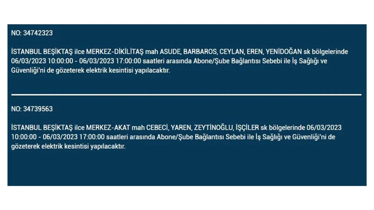 İstanbul'da elektriğin kesileceği ilçeler belli oldu! 6 Mart İstanbul elektrik kesintisi - Sayfa 15