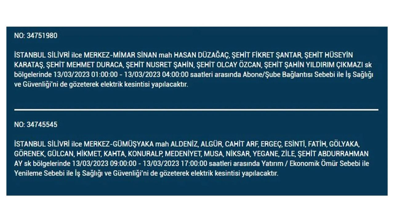 İstanbul'da elektriğin kesileceği ilçeler belli oldu! 13 Mart İstanbul elektrik kesintisi - Sayfa 6