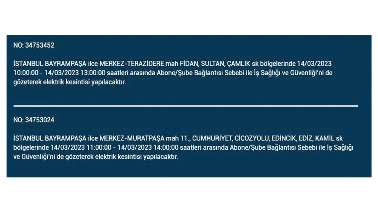 İstanbul'da elektriğin kesileceği ilçeler belli oldu! 14 Mart İstanbul elektrik kesintisi - Sayfa 31