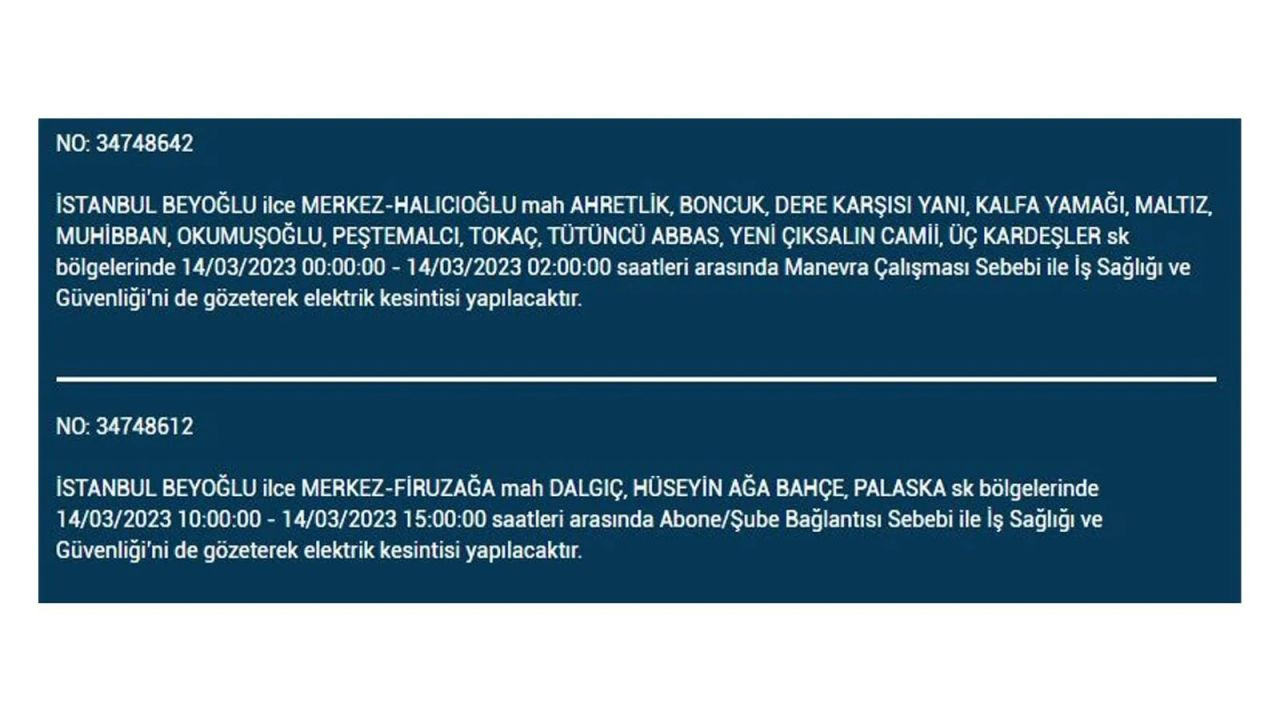 İstanbul'da elektriğin kesileceği ilçeler belli oldu! 14 Mart İstanbul elektrik kesintisi - Sayfa 27