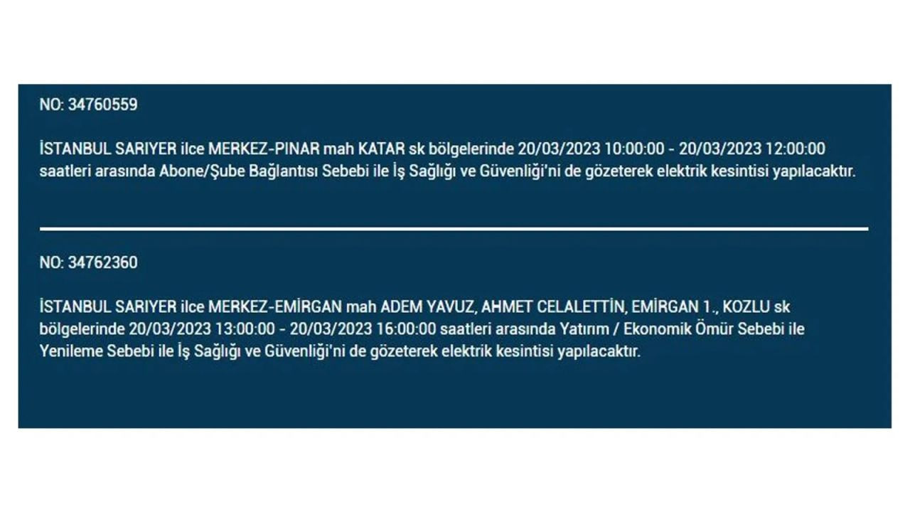 İstanbul'da elektriğin kesileceği ilçeler belli oldu! 20 Mart İstanbul elektrik kesintisi - Sayfa 5