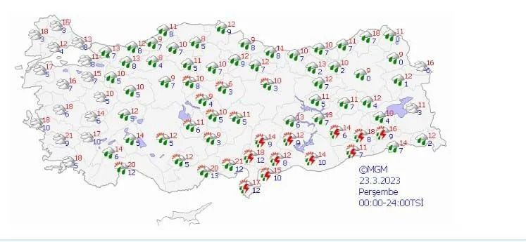 İşte 81 ilde hava durumu! 7 günlük tahmin raporu… - Sayfa 7