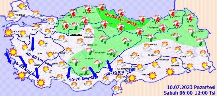 Meteoroloji alarma geçti! 13 kentte kuvvetli yağış ve fırtına bekleniyor: Sel ve su baskınlarına dikkat - Sayfa 2