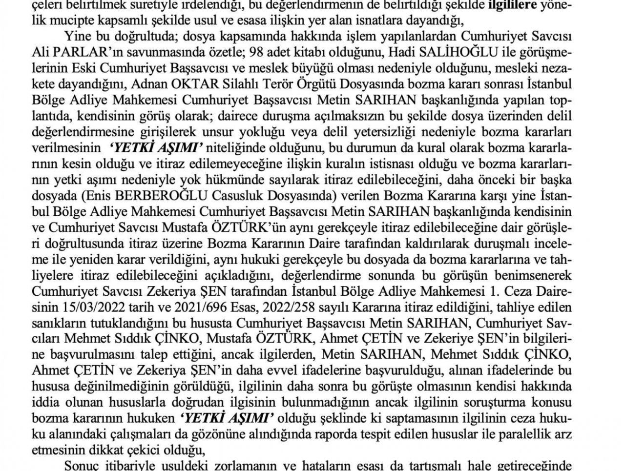 O rapor ortaya çıktı! Adnan Oktar ve örgütünü aklayan hakim ve savcılar bakın neler yapmış... - Sayfa 71