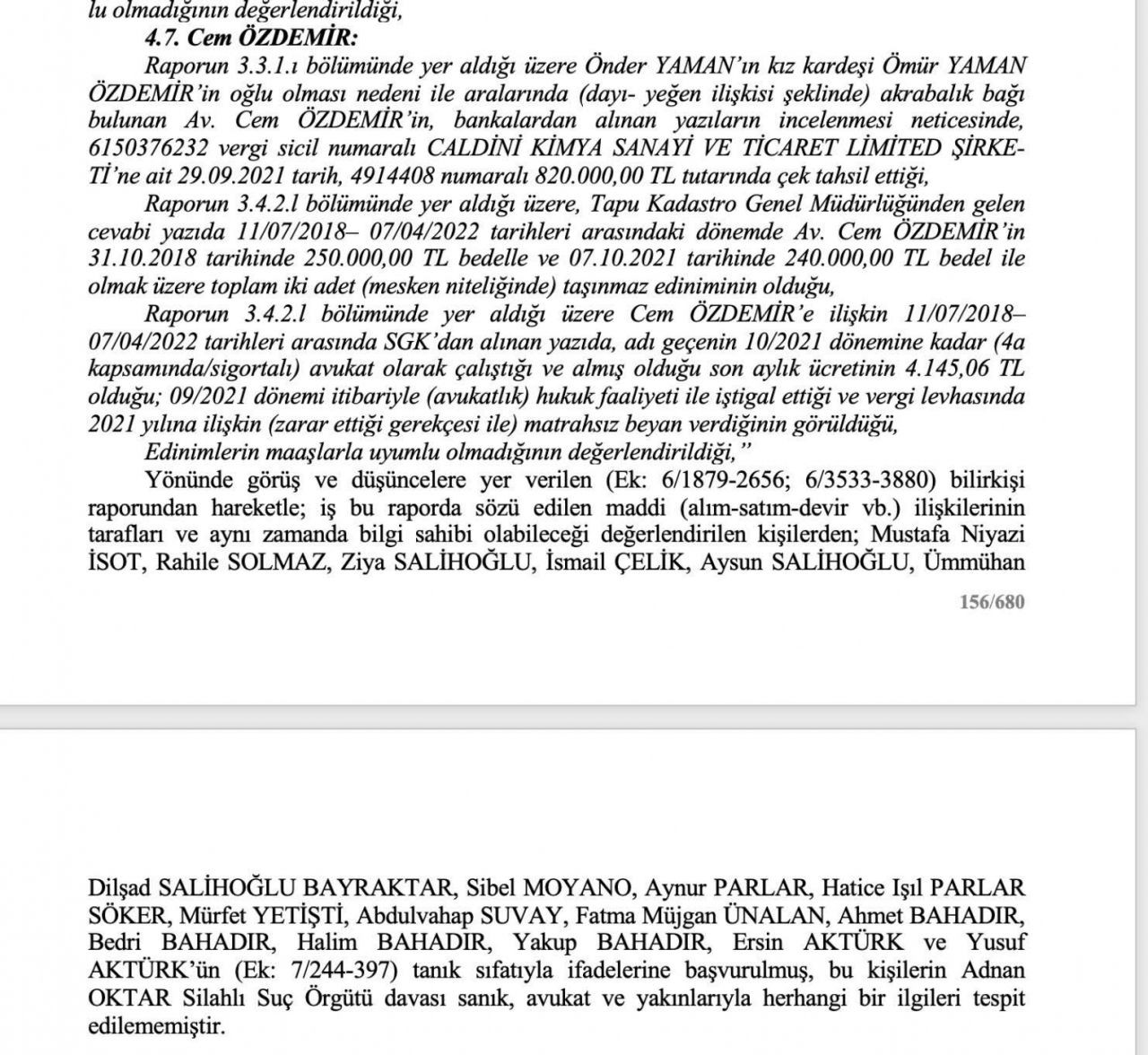 O rapor ortaya çıktı! Adnan Oktar ve örgütünü aklayan hakim ve savcılar bakın neler yapmış... - Sayfa 42
