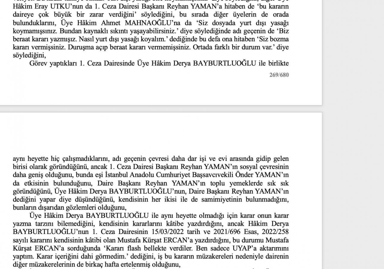 O rapor ortaya çıktı! Adnan Oktar ve örgütünü aklayan hakim ve savcılar bakın neler yapmış... - Sayfa 58