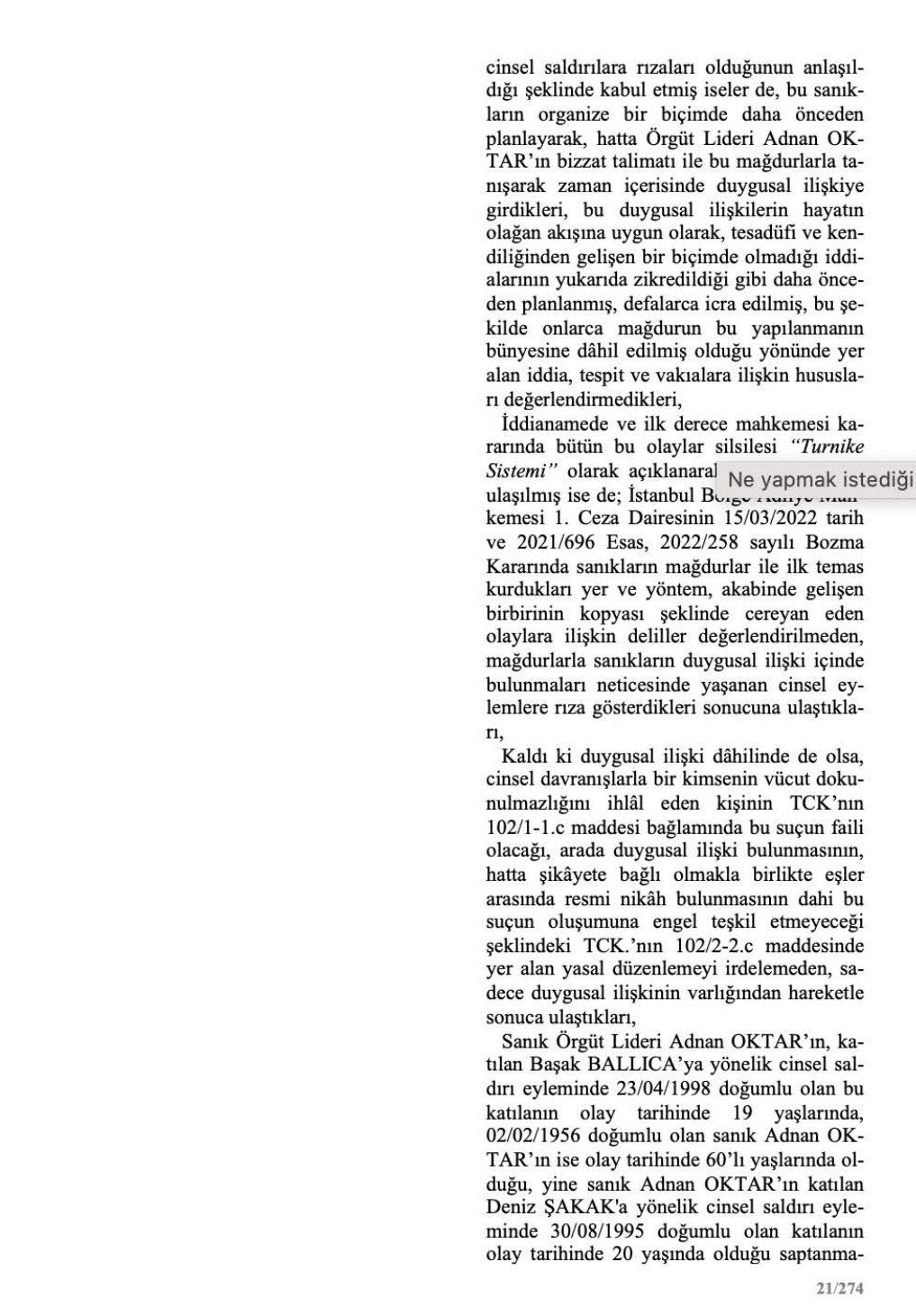O rapor ortaya çıktı! Adnan Oktar ve örgütünü aklayan hakim ve savcılar bakın neler yapmış... - Sayfa 11