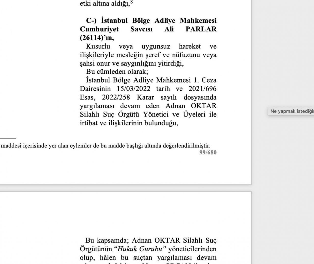 O rapor ortaya çıktı! Adnan Oktar ve örgütünü aklayan hakim ve savcılar bakın neler yapmış... - Sayfa 34