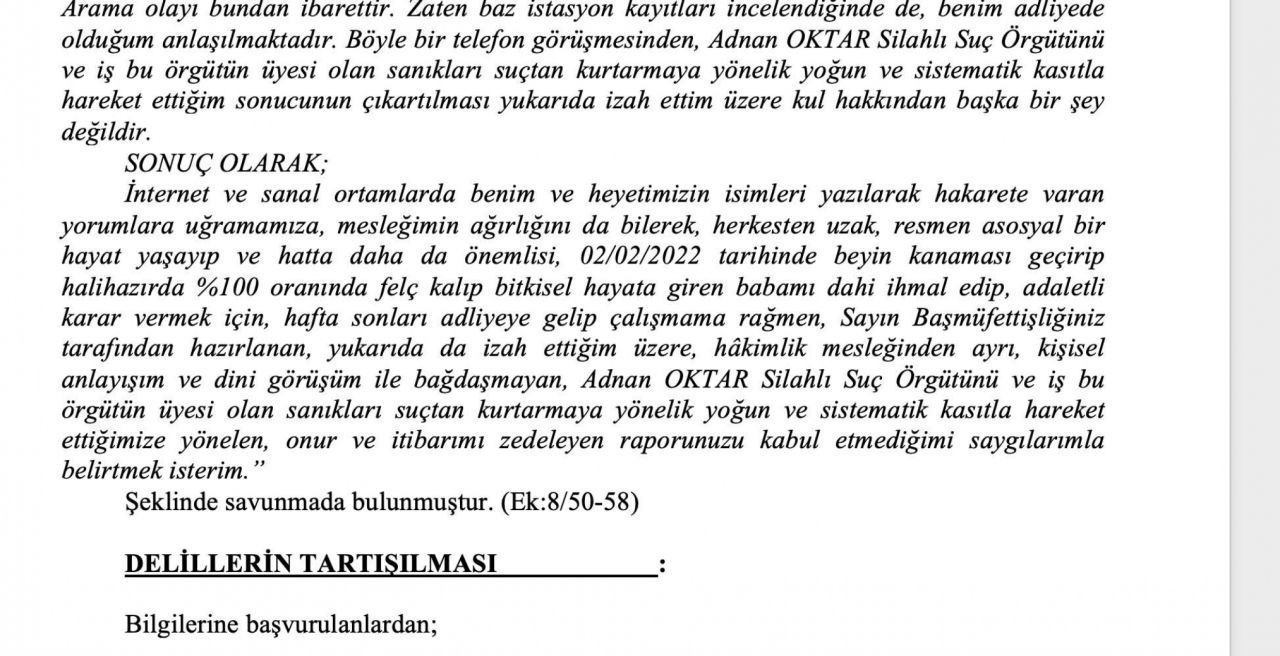 O rapor ortaya çıktı! Adnan Oktar ve örgütünü aklayan hakim ve savcılar bakın neler yapmış... - Sayfa 49