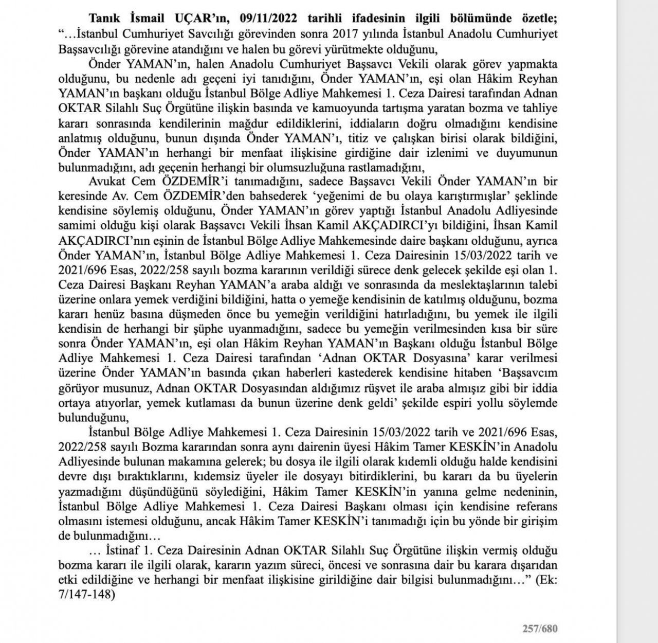 O rapor ortaya çıktı! Adnan Oktar ve örgütünü aklayan hakim ve savcılar bakın neler yapmış... - Sayfa 53