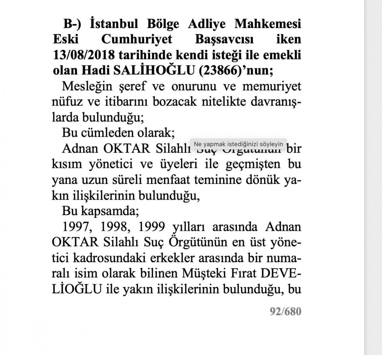 O rapor ortaya çıktı! Adnan Oktar ve örgütünü aklayan hakim ve savcılar bakın neler yapmış... - Sayfa 30