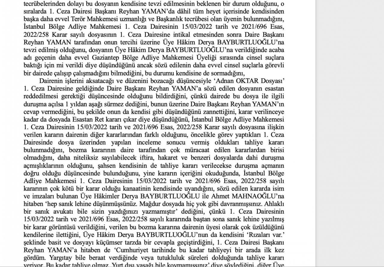 O rapor ortaya çıktı! Adnan Oktar ve örgütünü aklayan hakim ve savcılar bakın neler yapmış... - Sayfa 57