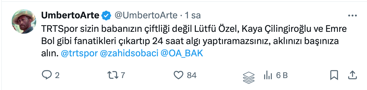 TRT Spor yorumcusundan olay yaratan yorum! “Rakip Fenerbahçe olsaydı engel olmaya çalışırlardı ama…” Sosyal medyada Galatasaraylıları isyan ettirdi - Sayfa 6